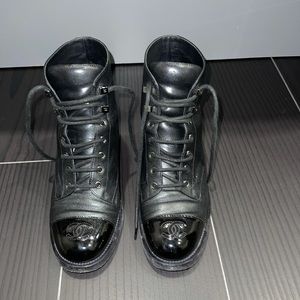 Chanel combat ankle boot, size 39.5